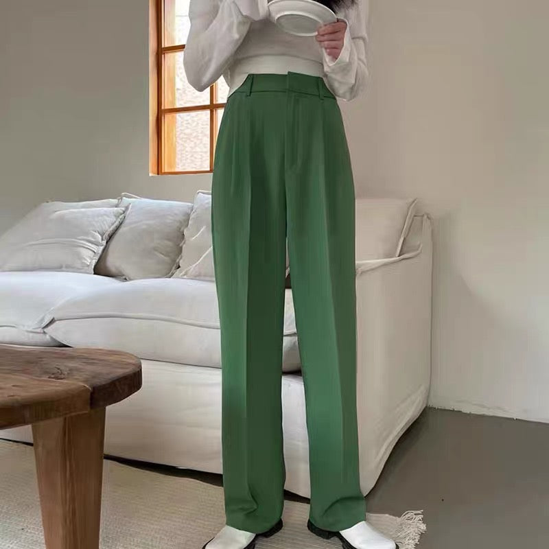 Summer High Waist Wide Legs Suit Pants