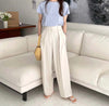 High-Waist Pleated Wide Pants