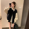 Boyfriend Style Black & White Bomber Jacket