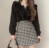 Ruffled Collar Long Sleeve Shirt