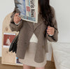 Korean Style Double Breasted Wool Blended Coat