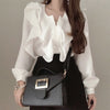 Ruffled Collar Long Sleeve Shirt