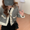 Classic Black and White Tweed Jacket