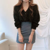 Fluffy Faux Mink Cashmere Cardigan