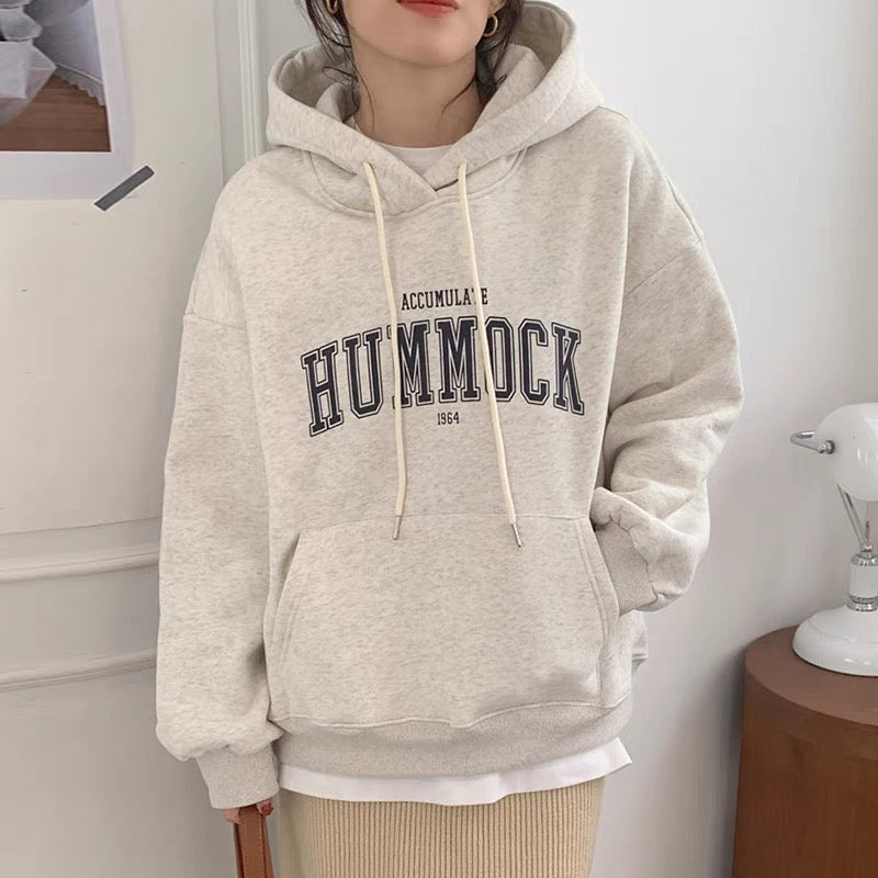 Korean Style Letter Front Hoodie