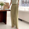 High-Waist Pleated Wide Pants