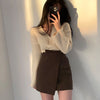 Knitted V-Neck Top with Skorts