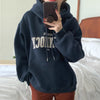 Korean Style Letter Front Hoodie