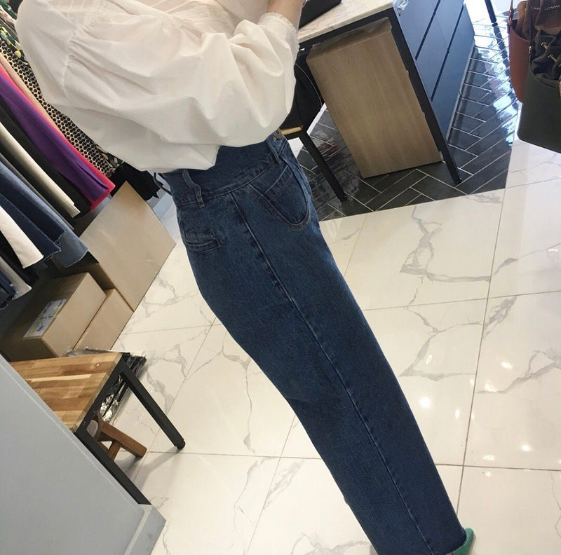 High Rise Wide Denim Pants