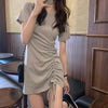 Sporty Lace-Up Cotton Dress