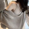 Oversized Sparkling V-Neck Cardigan / Knitted Dress Set