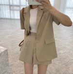 Suit Jacket and A-Line Shorts Set