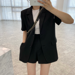 Suit Jacket and A-Line Shorts Set